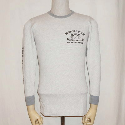 THLA-09W-オートミール-FLAT TRACK-THLA09W-FLATHEAD-フラットヘッドサーマルTシャツの画像