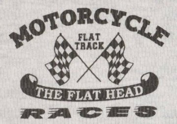 THLA-09W-オートミール-FLAT TRACK-THLA09W-FLATHEAD-フラットヘッドサーマルTシャツの画像