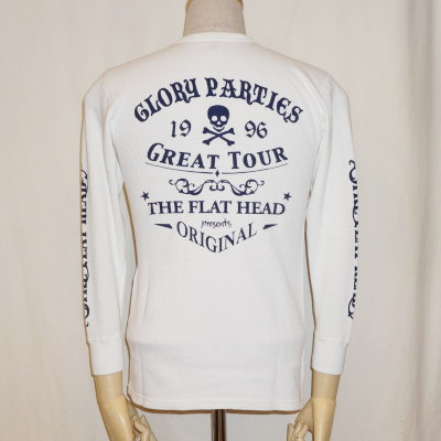 THLA-10W-ホワイト-GLORY PARTIES-THLA10W-FLATHEAD-フラットヘッドサーマルTシャツの画像