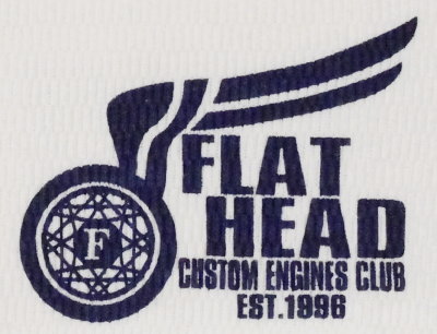 THLC-003-ホワイト-CUSTOM ENGINES CLUB-THLC003-FLATHEAD-フラットヘッドサーマルTシャツの画像