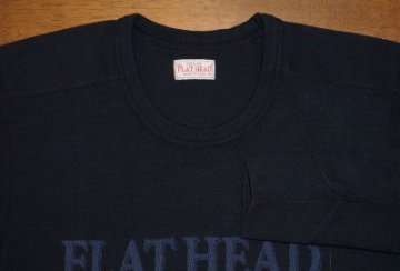 THLD-002-ブラック-FLAT HEAD-THLD002-FLATHEAD-フラットヘッドサーマルTシャツ-ショルダーパッドサーマルの画像