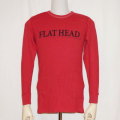 THLD-002-ダークレッド-FLAT HEAD-THLD002-FLATHEAD-フラットヘッドサーマルTシャツ-ショルダーパッドサーマルの画像