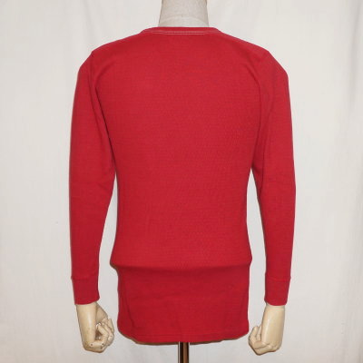 THLD-002-ダークレッド-FLAT HEAD-THLD002-FLATHEAD-フラットヘッドサーマルTシャツ-ショルダーパッドサーマルの画像