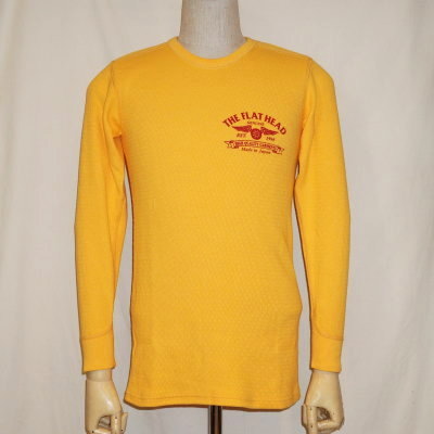 THLD-003-オレンジ-HIGH QUALITY GARMENTS-THLD003-FLATHEAD-フラットヘッドサーマルTシャツ-ショルダーパッドサーマルの画像