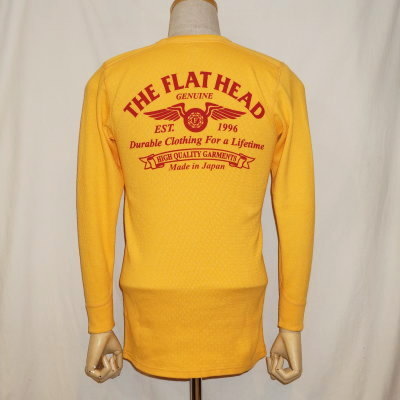 THLD-003-オレンジ-HIGH QUALITY GARMENTS-THLD003-FLATHEAD-フラットヘッドサーマルTシャツ-ショルダーパッドサーマルの画像