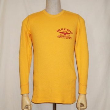 THLD-003-オレンジ-HIGH QUALITY GARMENTS-THLD003-FLATHEAD-フラットヘッドサーマルTシャツ-ショルダーパッドサーマルの画像