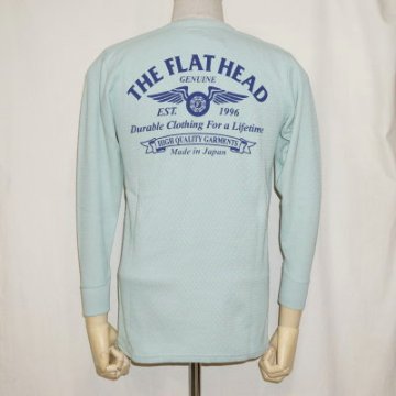 THLD-003-ミントグリーン-HIGH QUALITY GARMENTS-THLD003-FLATHEAD-フラットヘッドサーマルTシャツ-ショルダーパッドサーマルの画像