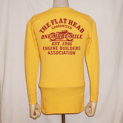 THLD-004-オレンジ-ONE MORE MILE-THLD004-FLATHEAD-フラットヘッドサーマルTシャツ-ショルダーパッドサーマル-SHOULDER PAD THERMALの画像