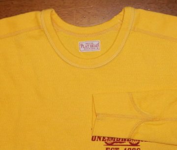 THLD-004-オレンジ-ONE MORE MILE-THLD004-FLATHEAD-フラットヘッドサーマルTシャツ-ショルダーパッドサーマル-SHOULDER PAD THERMALの画像