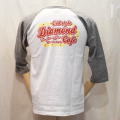 BR-04W-ホワイト杢グレー-DIAMOND CAFE-BR04W-FLATHEAD-フラットヘッドベースボールTシャツ-GLORYPARK-グローリーパークベースボールTシャツの画像