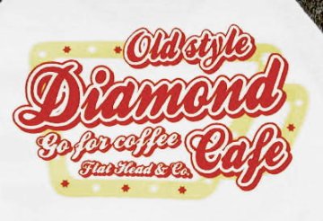 BR-04W-ホワイト杢グレー-DIAMOND CAFE-BR04W-FLATHEAD-フラットヘッドベースボールTシャツ-GLORYPARK-グローリーパークベースボールTシャツの画像