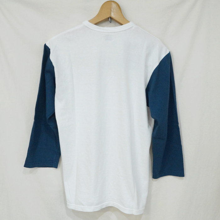 FN-TLTB-001-WHxNV-ベースボールTシャツ001-FNTLTB001-七分袖Tシャツの画像