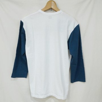 FN-TLTB-001-WHxNV-ベースボールTシャツ001-FNTLTB001-七分袖Tシャツの画像