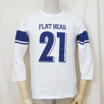 F-TKTF-001-WH-フットボールTシャツ・七分袖Tシャツ001-FTKTF001-七分袖Tシャツの画像