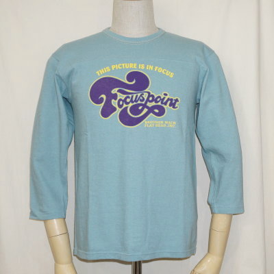 F-TKTF-002-SAX-フットボールTシャツ・七分袖Tシャツ002-FTKTF002-七分袖Tシャツの画像