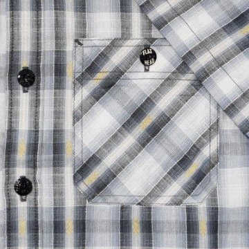 CO-31HW-ブラック-ネイティブチェックワークシャツ31半袖-CO31HW-FLATHEAD-フラットヘッドシャツの画像