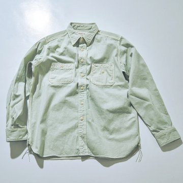 SJCBS24-TS GRN 天然染めセルビッチシャンブレーシャツ SJCBS24TS SAMURAIJEANS サムライジーンズ シャツ 長袖シャツ へリンボンシャツの画像