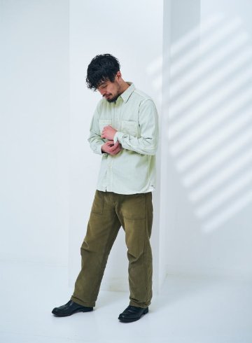 SJCBS24-TS GRN 天然染めセルビッチシャンブレーシャツ SJCBS24TS SAMURAIJEANS サムライジーンズ シャツ 長袖シャツ へリンボンシャツの画像