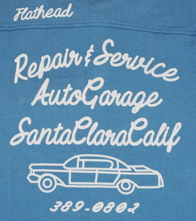 TNP-01W-サックスブルー-ボーリングポロシャツ01W-TNP01W-FLATHEAD-フラットヘッドポロシャツ-BLACKMINT-ブラックミントポロシャツの画像