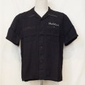 F-SRO-002S-ブラック-CUSTOM ENGINES CLUB-FSRO002S-FLATHEAD-フラットヘッドレーヨンシャツ-ボーリングシャツの画像