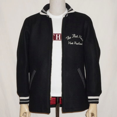 STH-72-ブラック-BIG WHEELS-STH72-FLATHEAD-フラットヘッドカバーオール--ジャケット-アウター-ウールジャケット-COVERALL-JACKETの画像