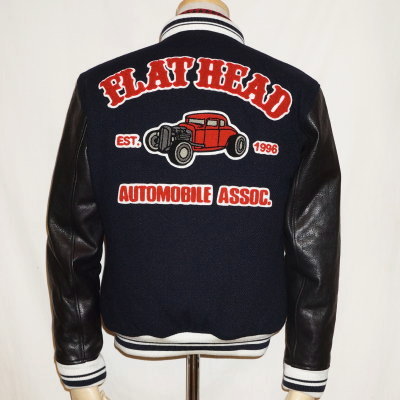 STJ-63-ネイビーブラック-スタジャン63-STJ63-FLATHEAD-フラットヘッドスタジアムジャンパー・フラットヘッドスタジアムジャケットの画像