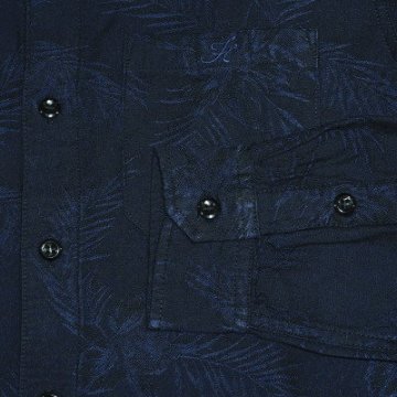 CL-SH013-NV-ハイビスカスワイドスプレッドカラーシャツ013-CLSH013-FLATHEAD-フラットヘッドシャツ-Club Label-クラブレーベルシャツ-シャツ長袖の画像