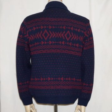 F-NWC-102-NV-ウールカーディガン-GEOMETRY A-FNWC102-FLATHEAD-フラットヘッドカーディガン-WOOL CARDIGANの画像