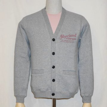 SKD-03W-GRY-SHERWOOD-SKD03W-FLATHEAD-フラットヘッドスウェット-フラットヘッドスエットカーディガンの画像