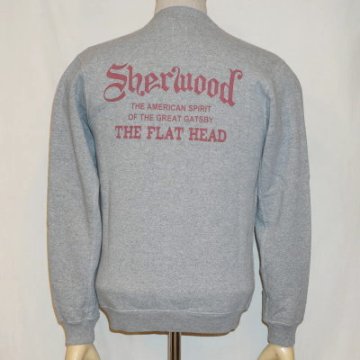 SKD-03W-GRY-SHERWOOD-SKD03W-FLATHEAD-フラットヘッドスウェット-フラットヘッドスエットカーディガンの画像