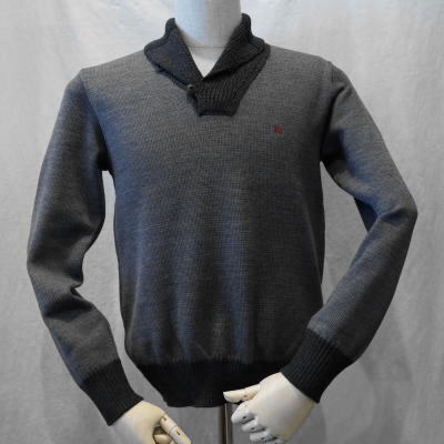 SEW-54-グレー-ショールカラーセーター-SEW54-FLATHEAD-フラットヘッドセーター-FLATHEAD-フラットヘッドニットの画像