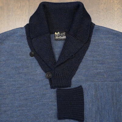 SEW-54-NV-ショールカラーセーター-SEW54-FLATHEAD-フラットヘッドセーター-FLATHEAD-フラットヘッドニットの画像