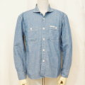 F-SCS-007L-BL-ワイドスプレッドシャンブレーシャツ007L長袖-FSCS007L-FLATHEAD-フラットヘッドシャツ-シャンブレーシャツ-長袖シャツの画像