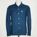 F-SNW-102L-ブラックブルー-千鳥柄ウエスタンシャツ102L-FSNW102L-FLATHEAD-フラットヘッドシャツ-HOUNDS TOOTH WESTERN SHIRTの画像