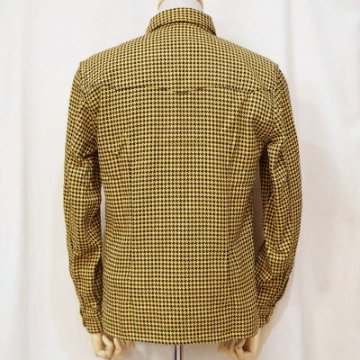 F-SNW-102L-ブラックイエロー-千鳥柄ウエスタンシャツ102L-FSNW102L-FLATHEAD-フラットヘッドシャツ-HOUNDS TOOTH WESTERN SHIRTの画像