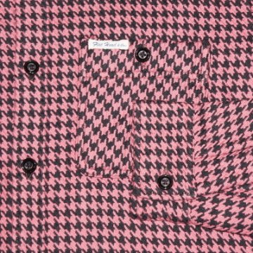 HN-71W-ピンクブラック-ヘビーネルワークシャツ71-HN71W-FLATHEAD-フラットヘッドシャツ-ヘビーネルシャツの画像