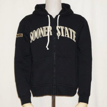 F-CZP-005-ブラック-SOONER STATE FULL ZIP PARKA-FCZP005-FLATHEAD-フラットヘッドスエット-フラットヘッドスウェット-フルジップパーカーの画像