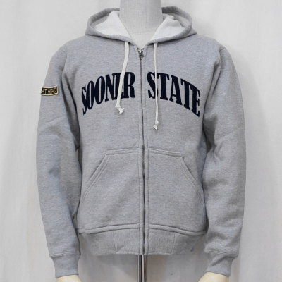 F-CZP-005-GRY-SOONER STATE FULL ZIP PARKA-FCZP005-FLATHEAD-フラットヘッドスエット-フラットヘッドスウェット-フルジップパーカーの画像