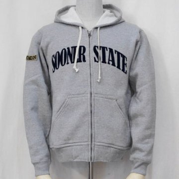 F-CZP-005-GRY-SOONER STATE FULL ZIP PARKA-FCZP005-FLATHEAD-フラットヘッドスエット-フラットヘッドスウェット-フルジップパーカーの画像