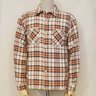 HN-74W-ベージュ-ヘビーネルワークシャツ74-HN74W-FLATHEAD-フラットヘッドシャツ-HEAVYNELSHIRT-ヘビーネルシャツの画像