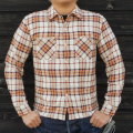 HN-74W-ベージュ-ヘビーネルワークシャツ74-HN74W-FLATHEAD-フラットヘッドシャツ-HEAVYNELSHIRT-ヘビーネルシャツの画像