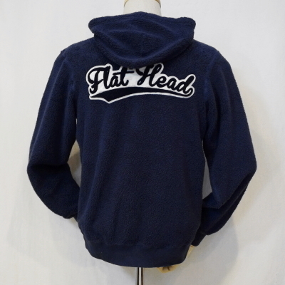 ZPP-03W-ネイビー-FLAT HEAD-ZPP03W-FLATHEAD-フラットヘッドフルジップパイルパーカー-フラットヘッドフルジップパーカー-PALMSLABEL-パームスレーベルパーカーの画像