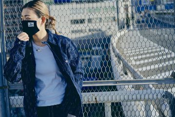 SSS21-IK-藍シマ-藍市松絣ワークシャツ21-IK-SSS21IK-SAMURAIJEANS-サムライジーンズシャツ-長袖シャツの画像