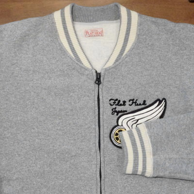 F-CZR-002-GRY-CUSTOM FULL ZIP SWEAT JACKET-FCZR002-FLATHEAD-フラットヘッドスエット・フラットヘッドスウェットの画像
