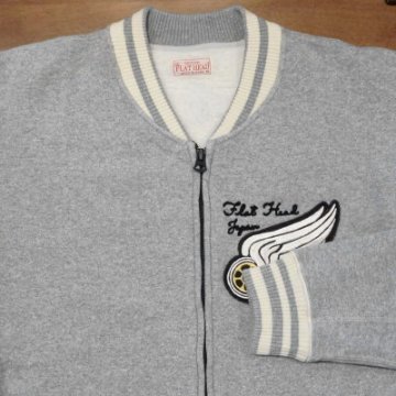 F-CZR-002-GRY-CUSTOM FULL ZIP SWEAT JACKET-FCZR002-FLATHEAD-フラットヘッドスエット・フラットヘッドスウェットの画像