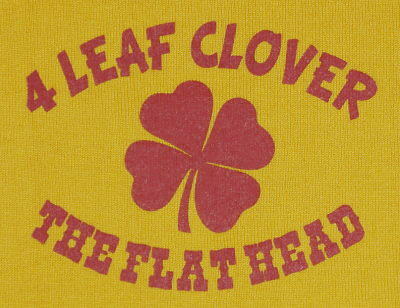 TNS-03W-マスタード-4 LEAF CLOVER-TNS03W-FLATHEAD-フラットヘッドTシャツ-BLACKMINT-ブラックミントTシャツの画像