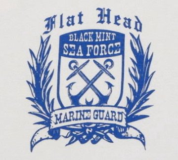 TNS-04W-ホワイト-MARINE GUARD-TNS04W-FLATHEAD-フラットヘッドTシャツ-BLACKMINT-ブラックミントTシャツの画像