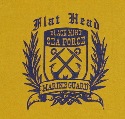 TNS-04W-マスタード-MARINE GUARD-TNS04W-FLATHEAD-フラットヘッドTシャツ-BLACKMINT-ブラックミントTシャツの画像
