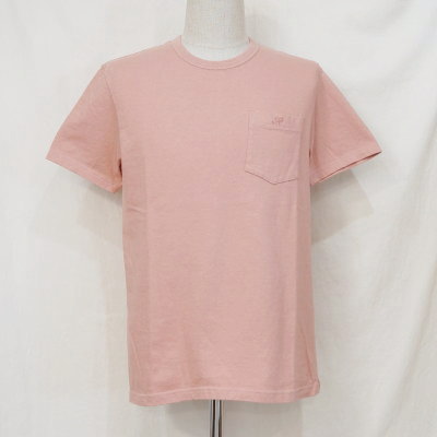 CL-TS001-ピンク-クルーネックポケットTシャツTS001-CLTS001-FLATHEAD-フラットヘッド-Club Label-クラブレーベル-Tシャツの画像