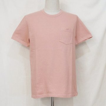 CL-TS001-ピンク-クルーネックポケットTシャツTS001-CLTS001-FLATHEAD-フラットヘッド-Club Label-クラブレーベル-Tシャツの画像